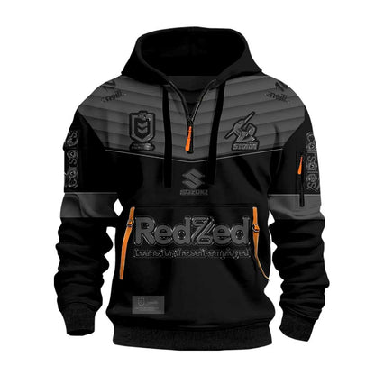 Limited Edition Melbourne Storm Back In Black Half Zip Hoodie