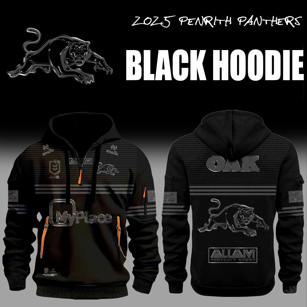 Limited Edition Penrith Panthers Back In Black Zip Hoodie