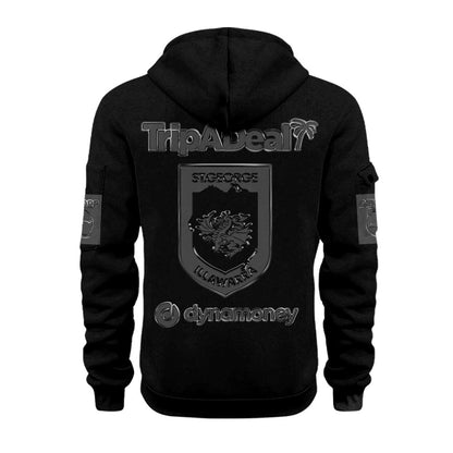Limited Edition St. George Illawarra Dragons Back In Black Half Zip