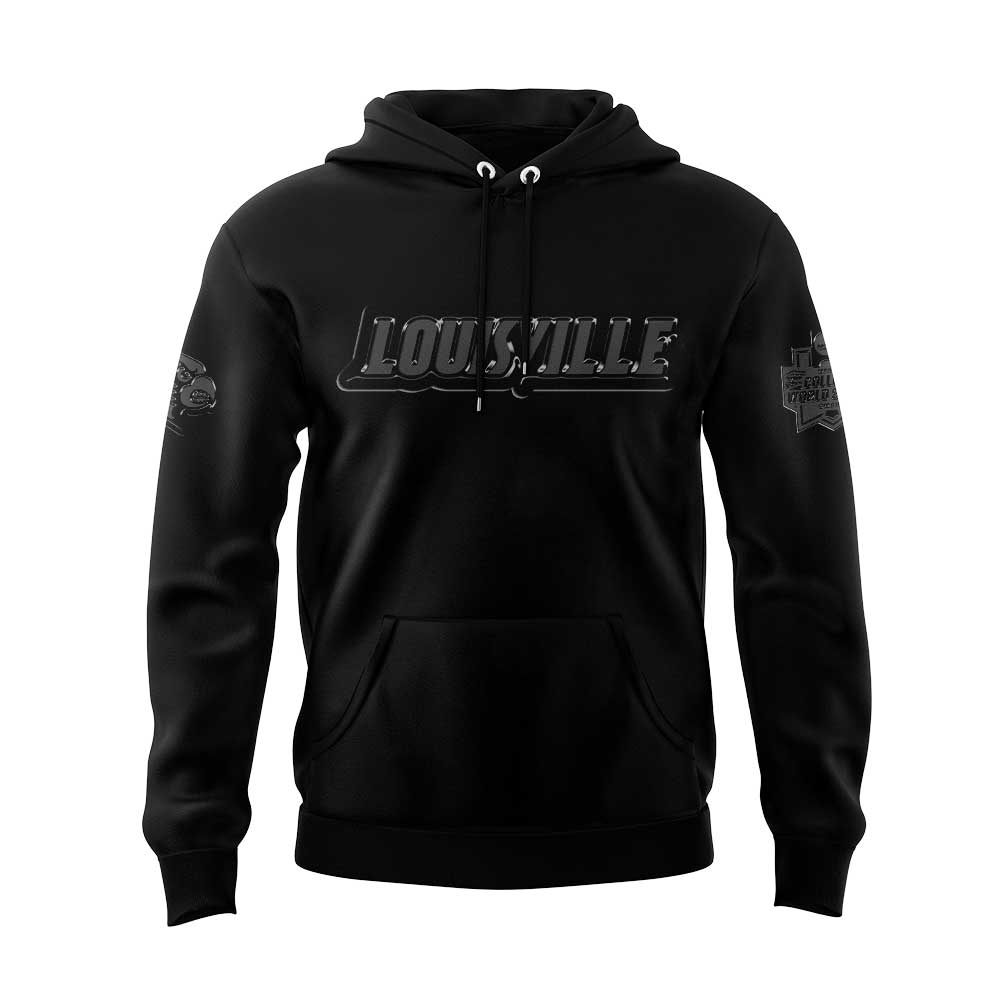 Limited Edition Louisville Baseball Back In Black Hoodie