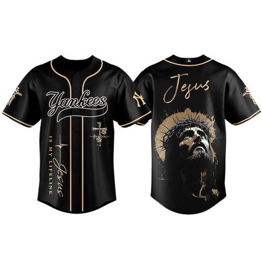 New York Yankees JESUS Is My Lifeline Jersey
