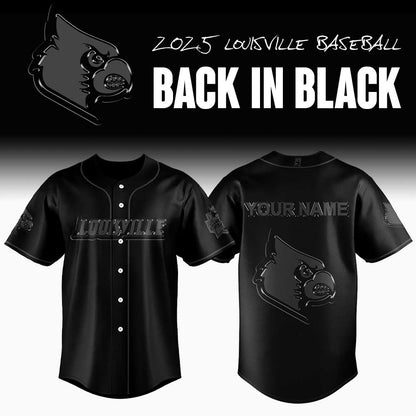 Limited Edition Louisville Baseball Back In Black Jersey