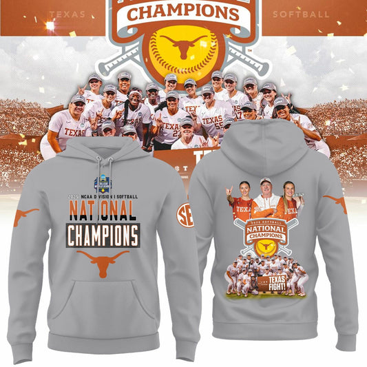 Texas Longhorns 2025 Women's Softball National Champions Hook 'Em Hoodie