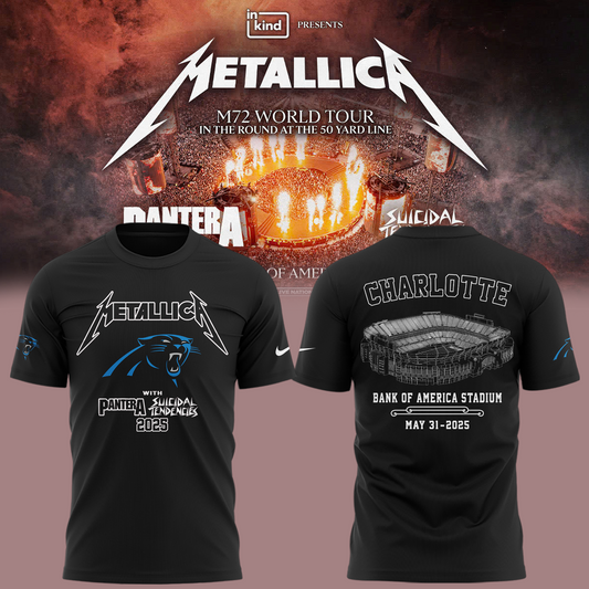 Limited Edition M72 World Tour x Carolina Panthers Black Tshirt 2025