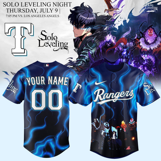 Texas Rangers x Solo Leveling Limited Jersey (Custom Name & Number)