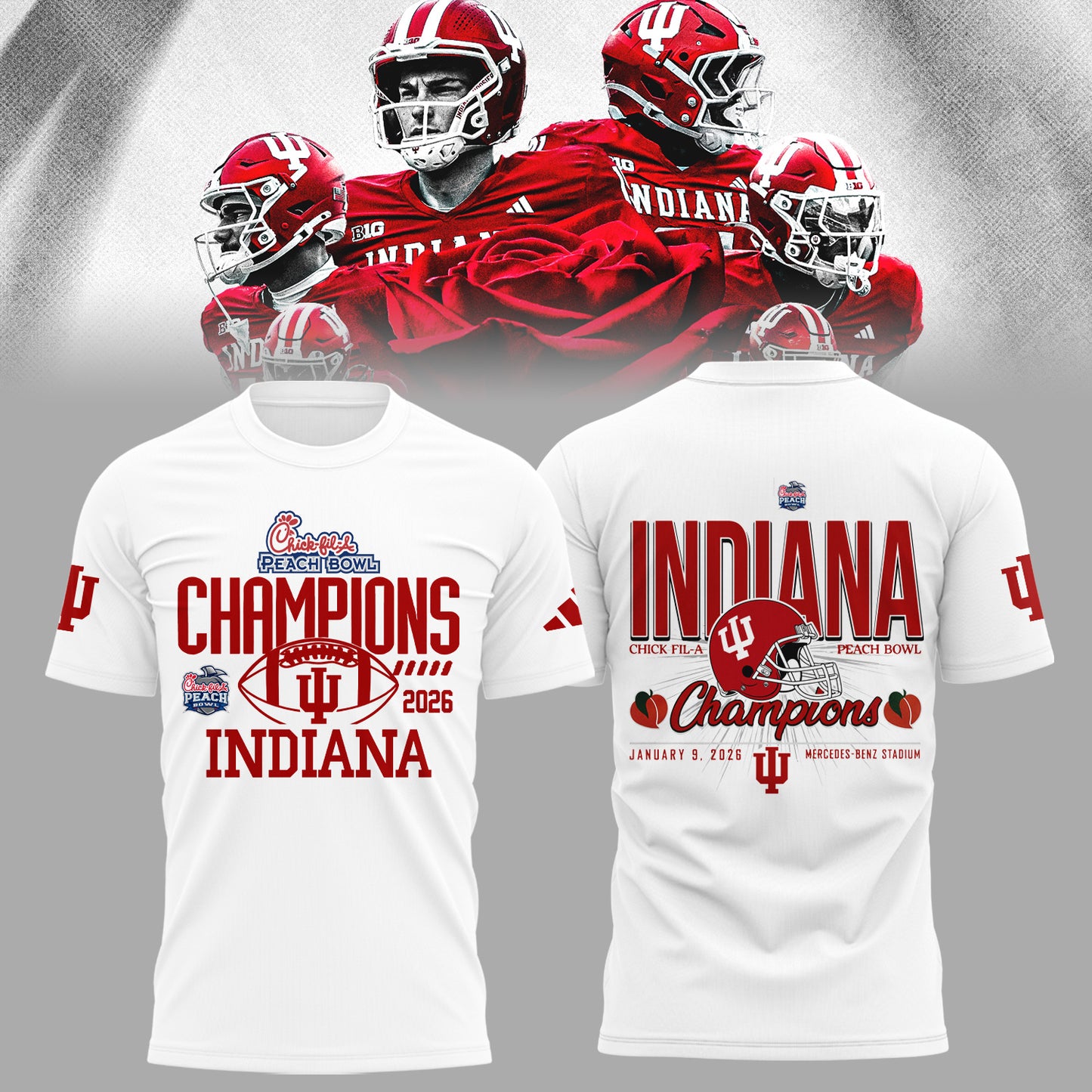 Indiana Hoosiers Football Champions Peach Bowl 2025/26 T-Shirt