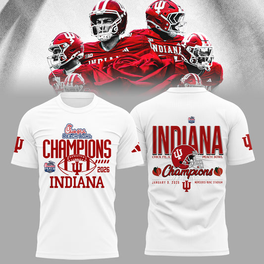 Indiana Hoosiers Football Champions Peach Bowl 2025/26 T-Shirt