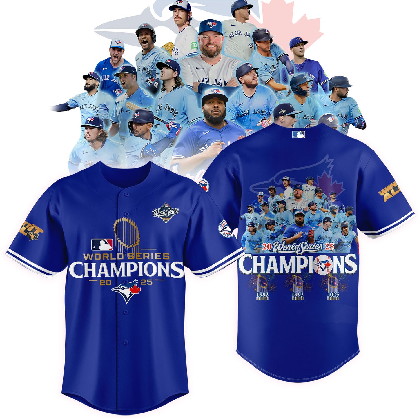 Limited Edition Toronto Blue Jays World Series Champions 2025 Combo Jersey