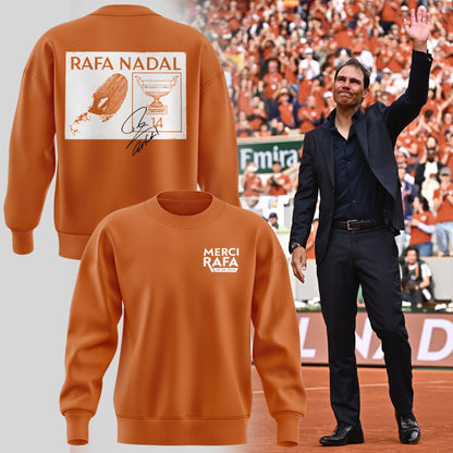 Limited Edition `Merci Rafaâ€™ at Rafael Nadal Roland Garros Tribute Sweat Shirt