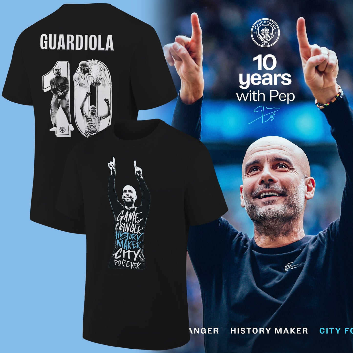 Man City Thank You Pep Limited Edition T-Shirt