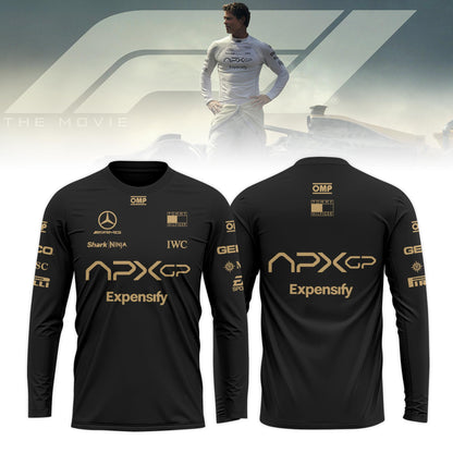 F1 The Movie 2025 APXGP â€œBrad Pittâ€ Long Sleeve Shirt