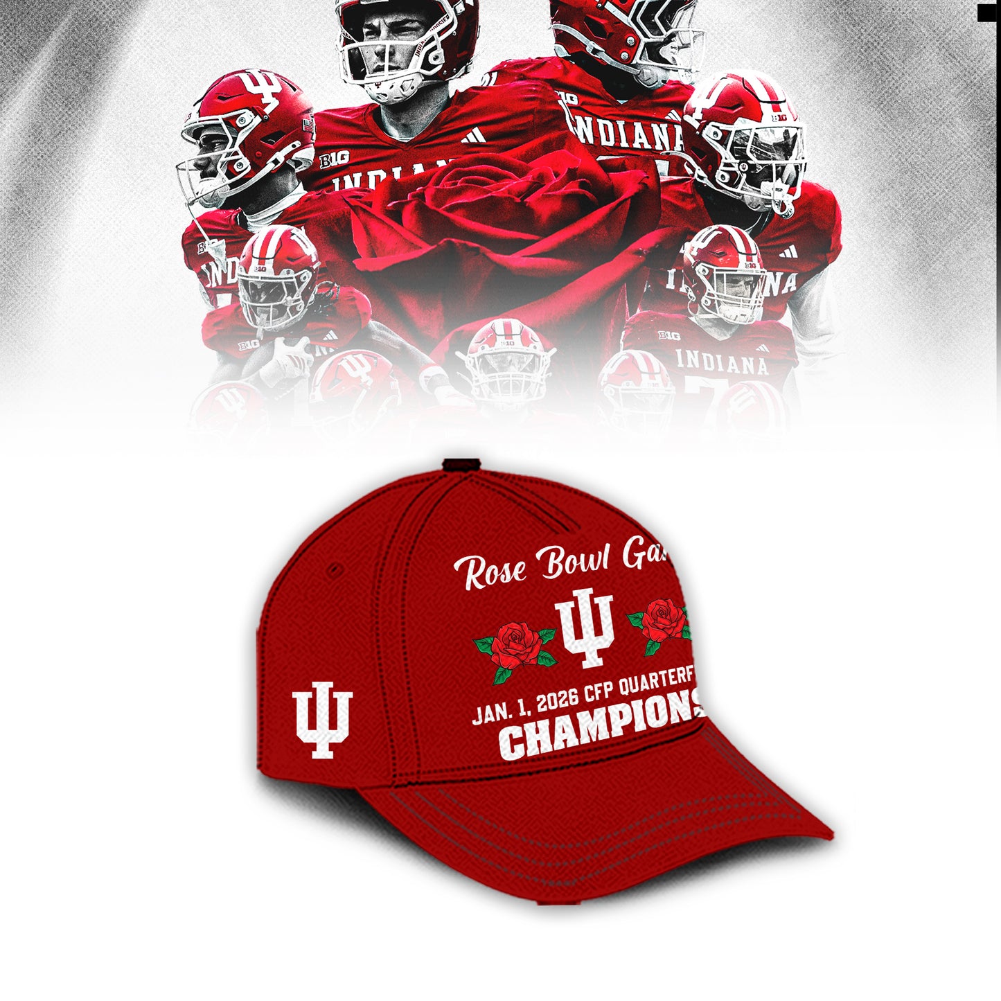 Indiana Hoosiers Rose Bowl Champions Combo Hoodie