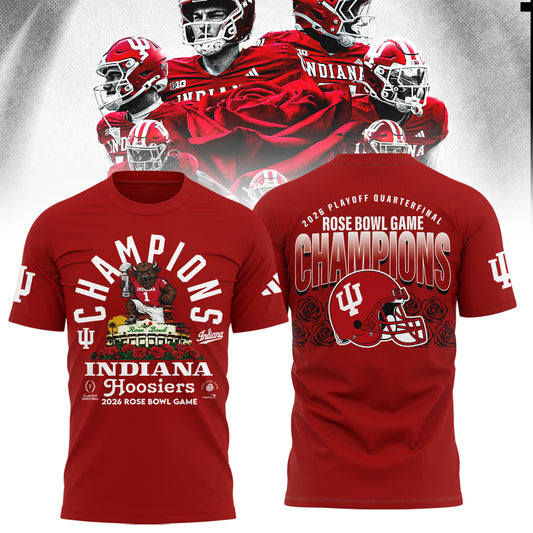 Indiana Hoosiers 2026 Rose Bowl Champions Limited Combo TShirt