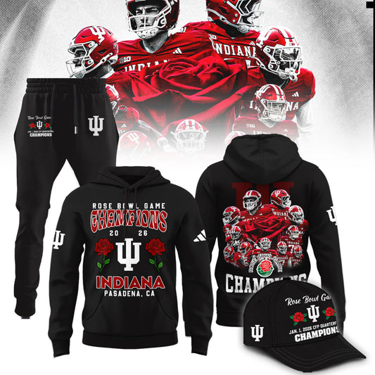 Indiana Hoosiers Rose Bowl Champions Combo Hoodie