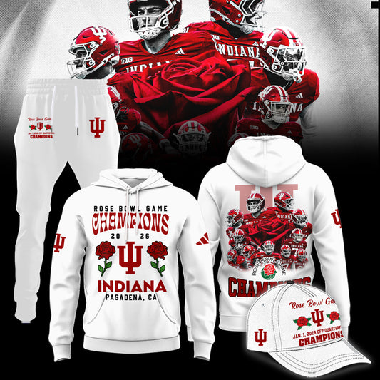 Indiana Hoosiers Rose Bowl Champions Combo Hoodie