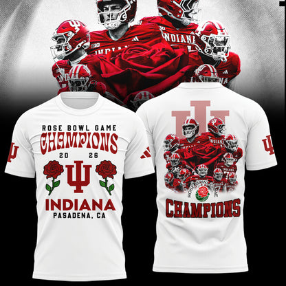 Indiana Hoosiers 2026 Rose Bowl Champions Limited Combo TShirt
