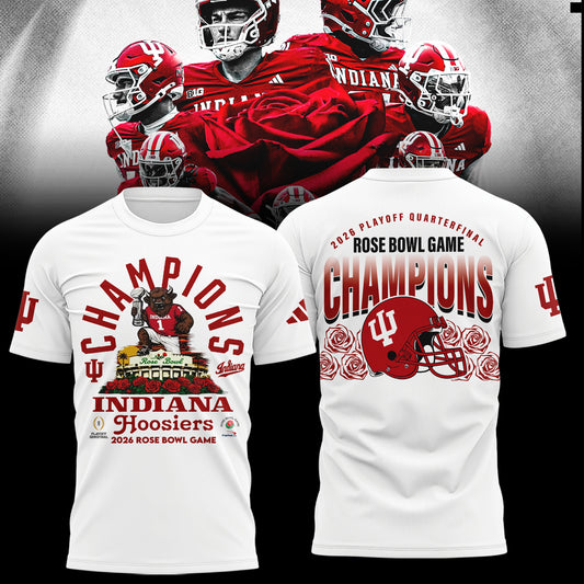 Indiana Hoosiers 2026 Rose Bowl Champions Limited Combo TShirt
