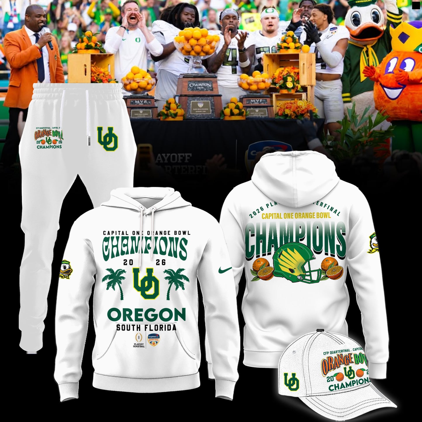 Oregon Football Quarterfinals Uniform Combo Hoodie 2026