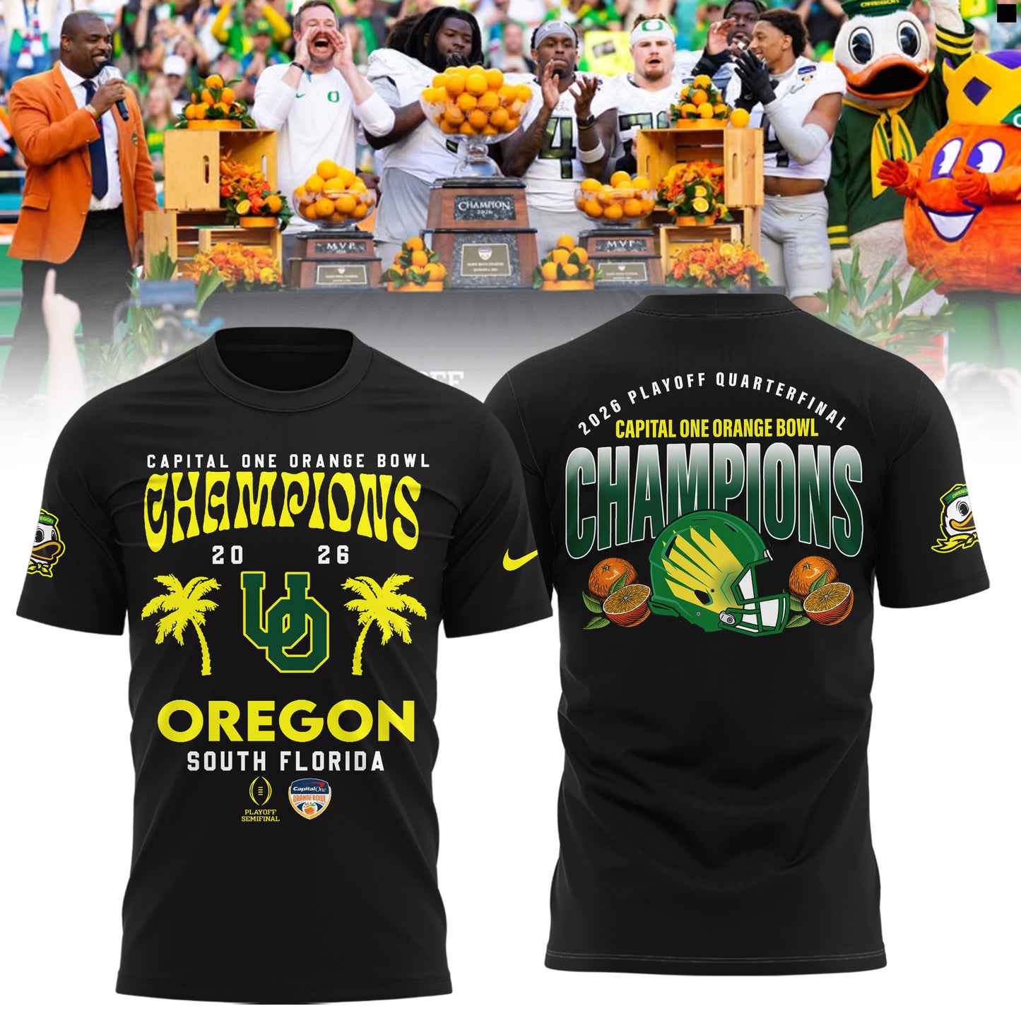 Oregon Ducks Football Back In Black 2025 Combo T-shirt