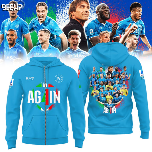 SSC NAPOLI CAMPIONE Dâ€™ITALIA 2025 Zip Hoodie