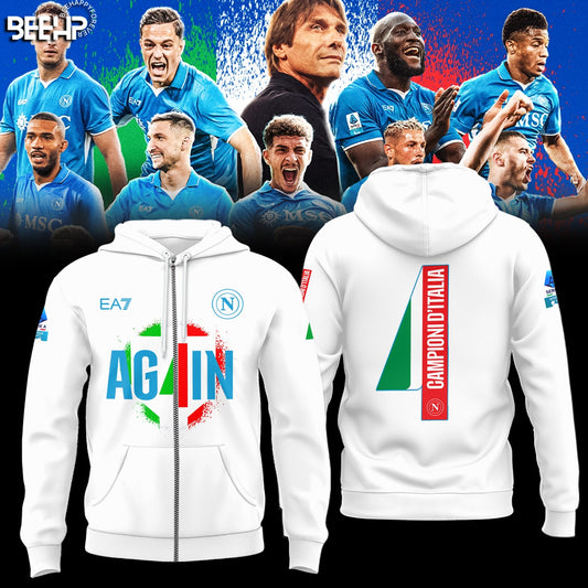 SSC NAPOLI CAMPIONE Dâ€™ITALIA 2025 Zip Hoodie