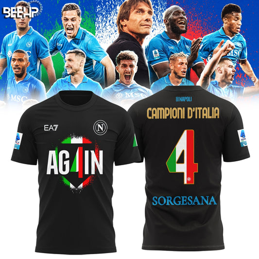 SSC NAPOLI CAMPIONE Dâ€™ITALIA 2025 T-SHIRT