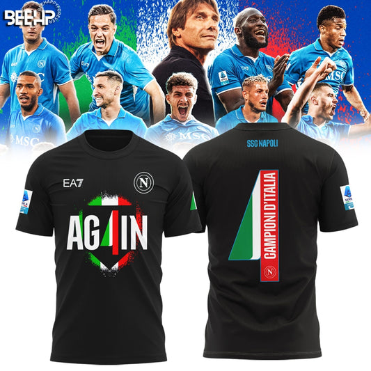 SSC NAPOLI CAMPIONE Dâ€™ITALIA 2025 T-SHIRT