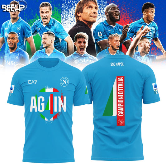SSC NAPOLI CAMPIONE Dâ€™ITALIA 2025 T-SHIRT