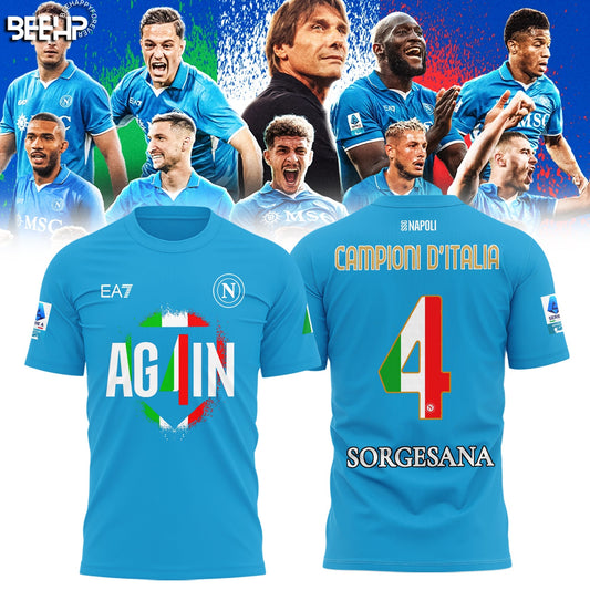 SSC NAPOLI CAMPIONE Dâ€™ITALIA 2025 T-SHIRT