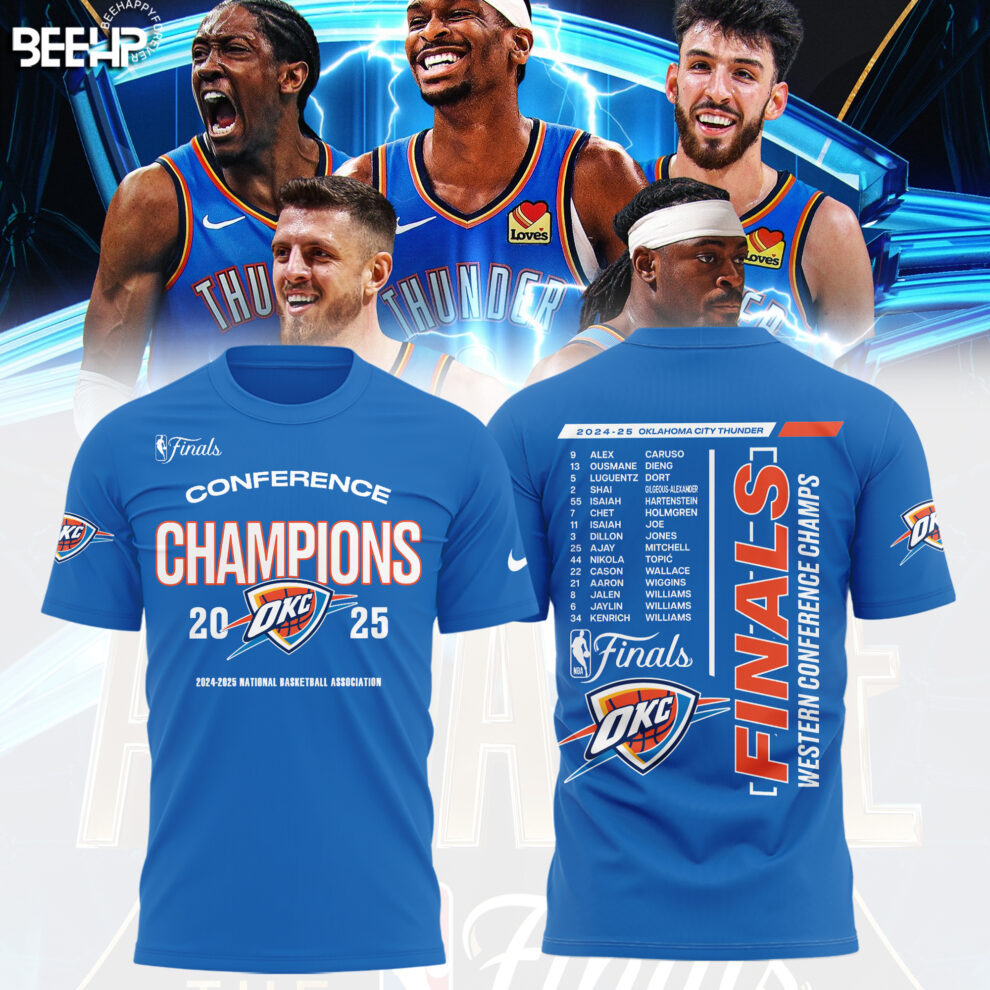 Oklahoma City Thunder 2025 Western Conference Champions Shirt