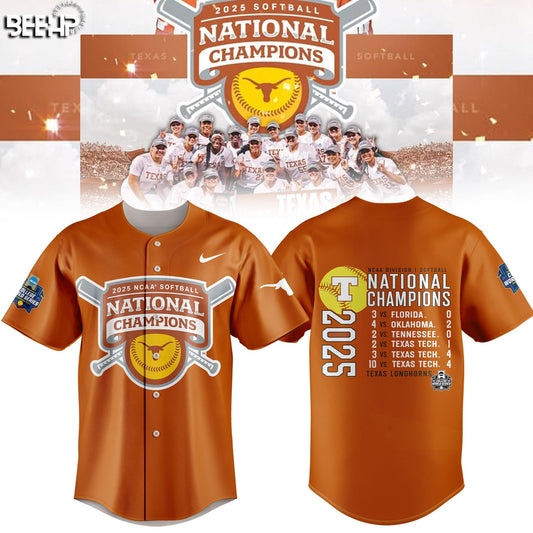 Texas Longhorns 2025 Women's Softball National Champions Hook 'Em Jesey