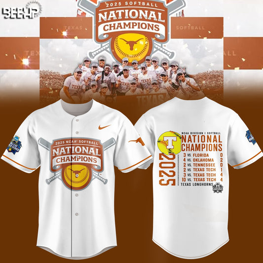 Texas Longhorns 2025 Women's Softball National Champions Hook 'Em Jesey