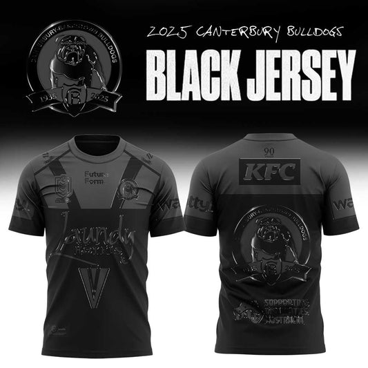 Limited Edition Canterbury Bulldogs Back In Black Mascot T-Shirt