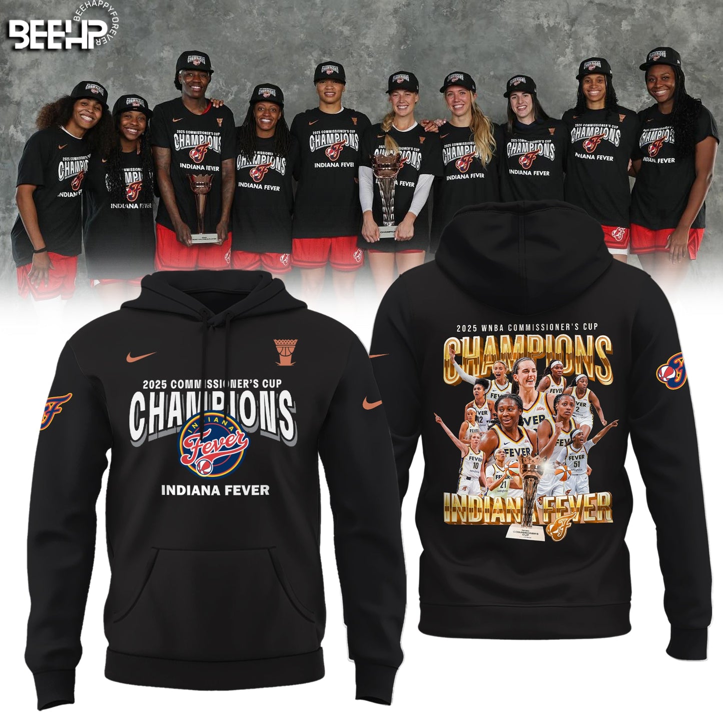 Indiana Fever 2025 WNBA Commissioner’s Cup Champions Hoodie