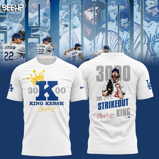 CLAYTON KERSHAW MAKES HISTORY AND JOINS THE 3,000 STRIKEOUT CLUB T-SHIRT