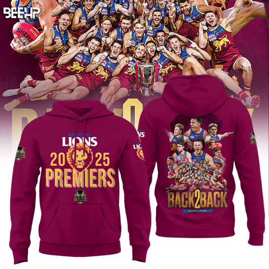 Brisbane Lions 2025 Premiers Limited Edition Hoodie