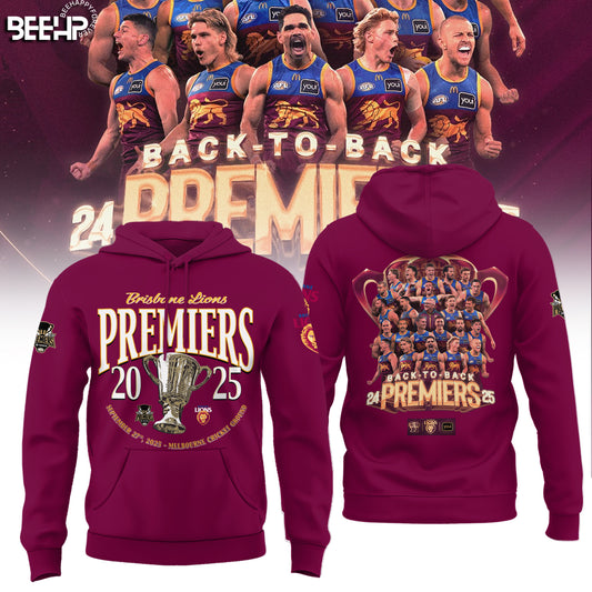 Brisbane Lions 2025 Premiers Limited Edition Hoodie