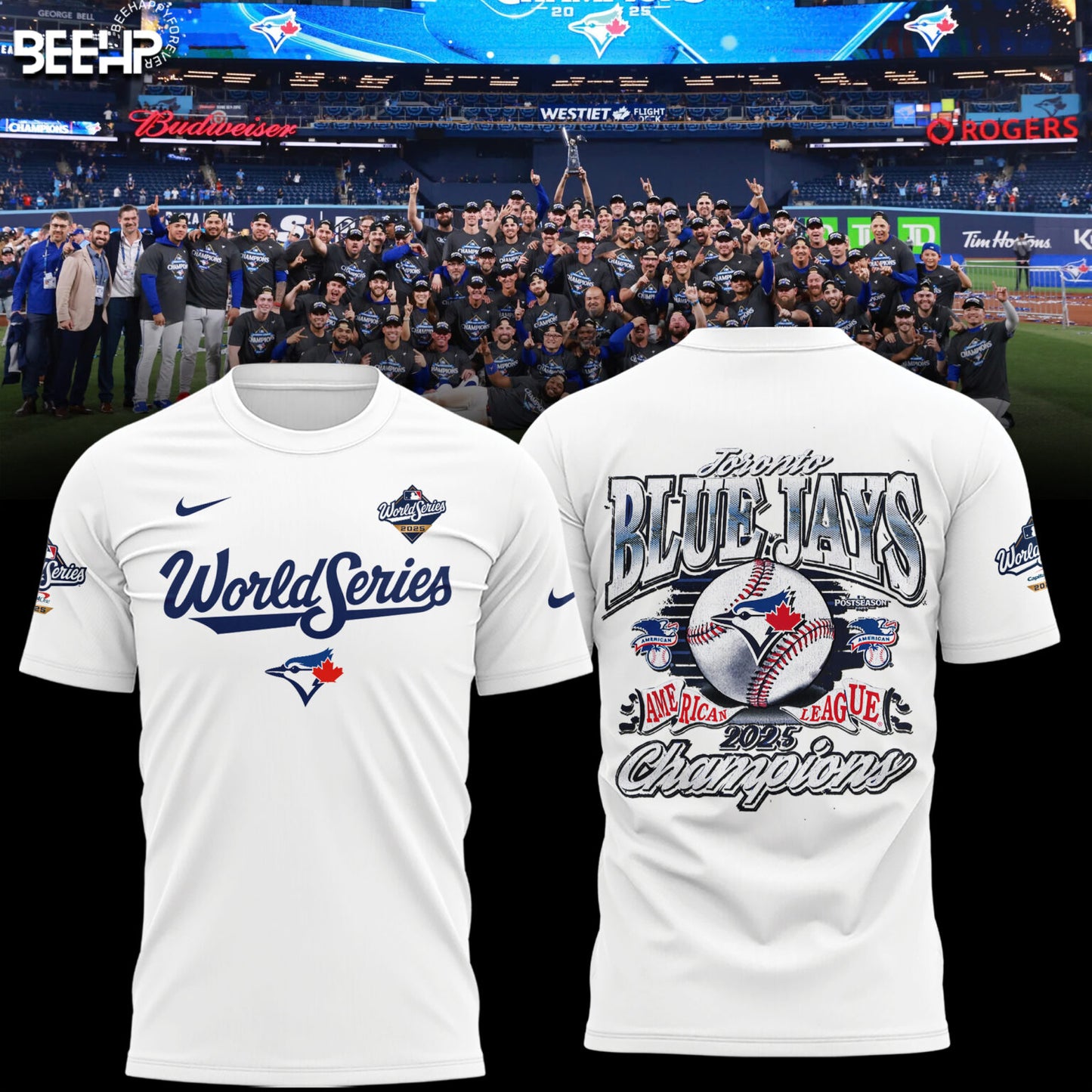 Toronto Blue Jays 2025 American League Champions Combo T-Shirt