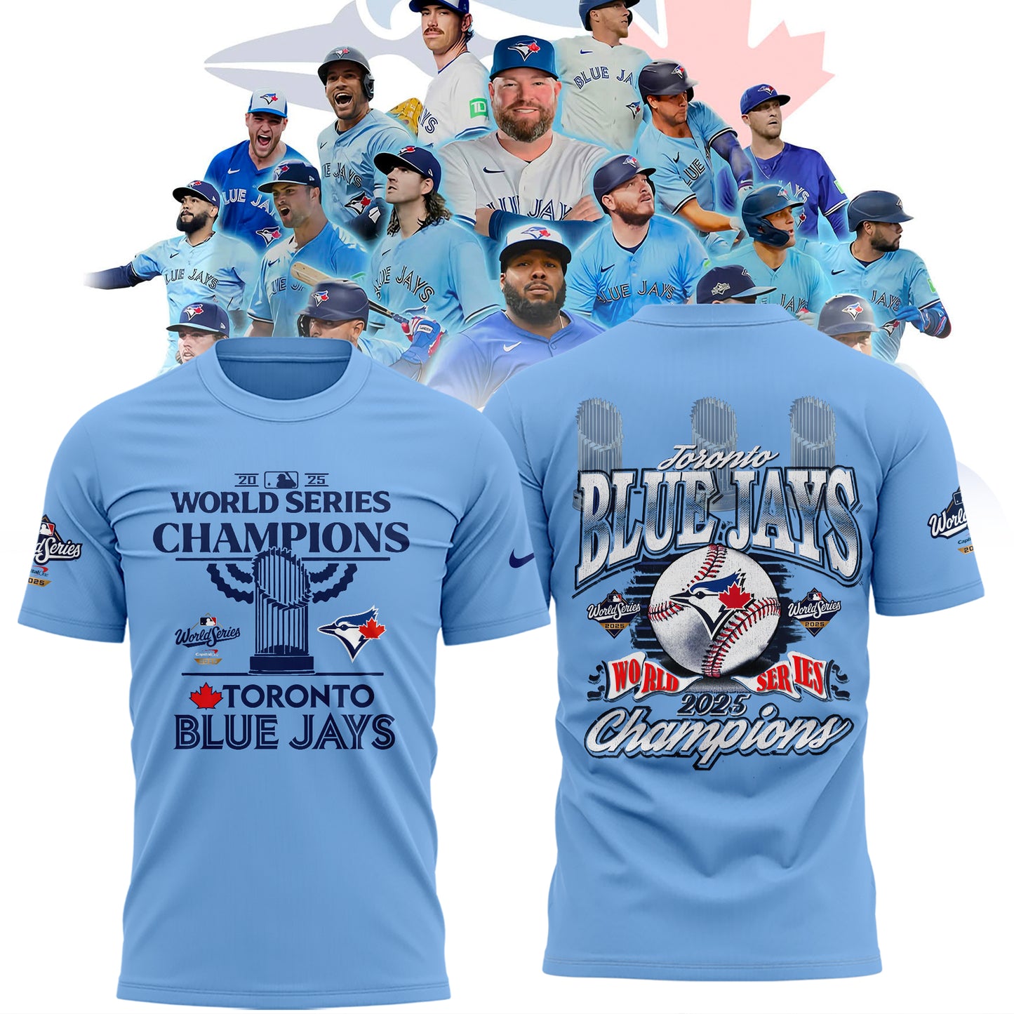 Limited Edition Toronto Blue Jays World Series Champions 2025 Combo T-shirt