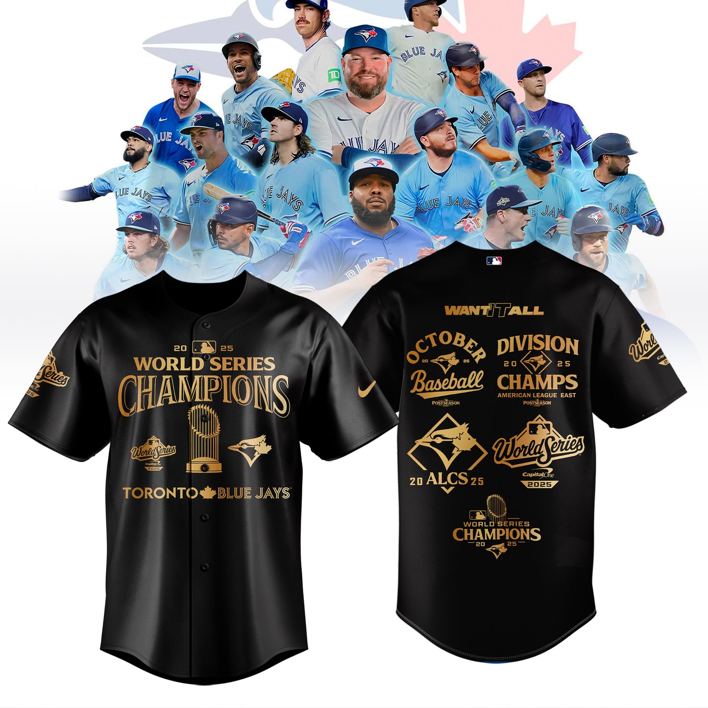 Limited Edition Toronto Blue Jays World Series Champions 2025 Combo Jersey