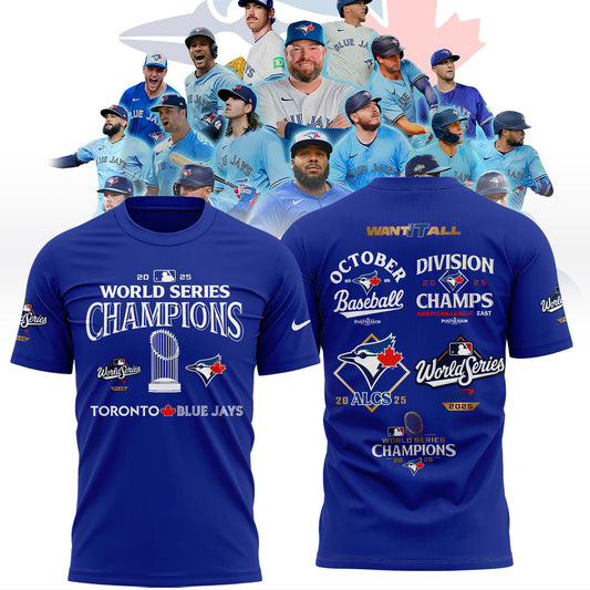 Limited Edition Toronto Blue Jays World Series Champions 2025 Combo T-shirt