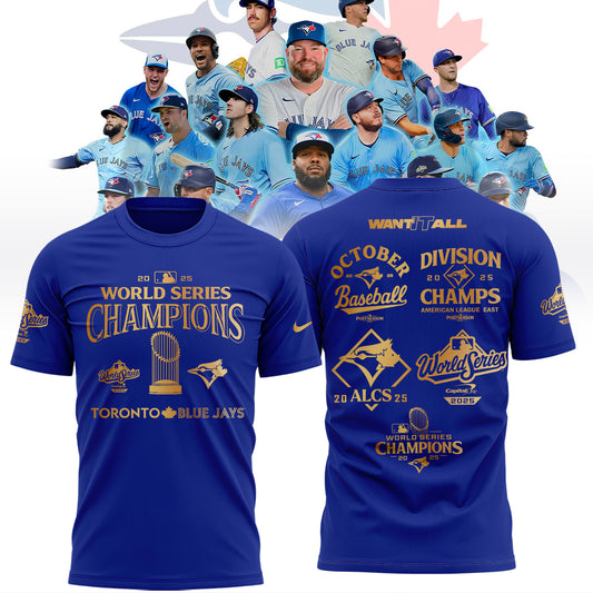 Limited Edition Toronto Blue Jays World Series Champions 2025 Combo T-shirt