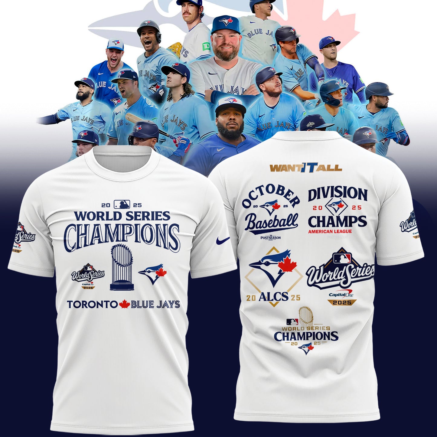 Limited Edition Toronto Blue Jays World Series Champions 2025 Combo T-shirt