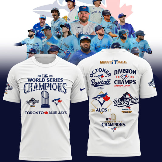 Limited Edition Toronto Blue Jays World Series Champions 2025 Combo T-shirt