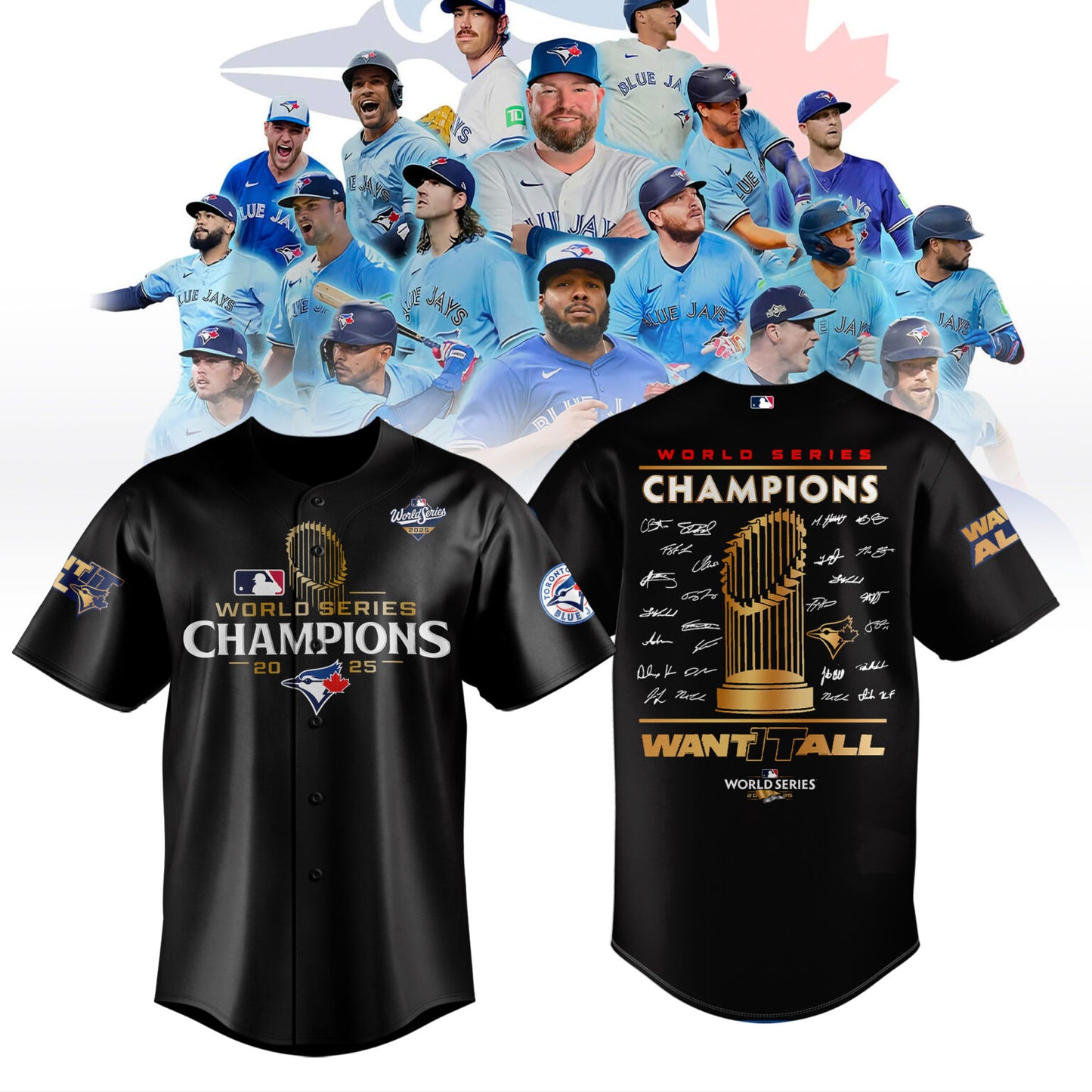 Limited Edition Toronto Blue Jays World Series Champions 2025 Combo Jersey