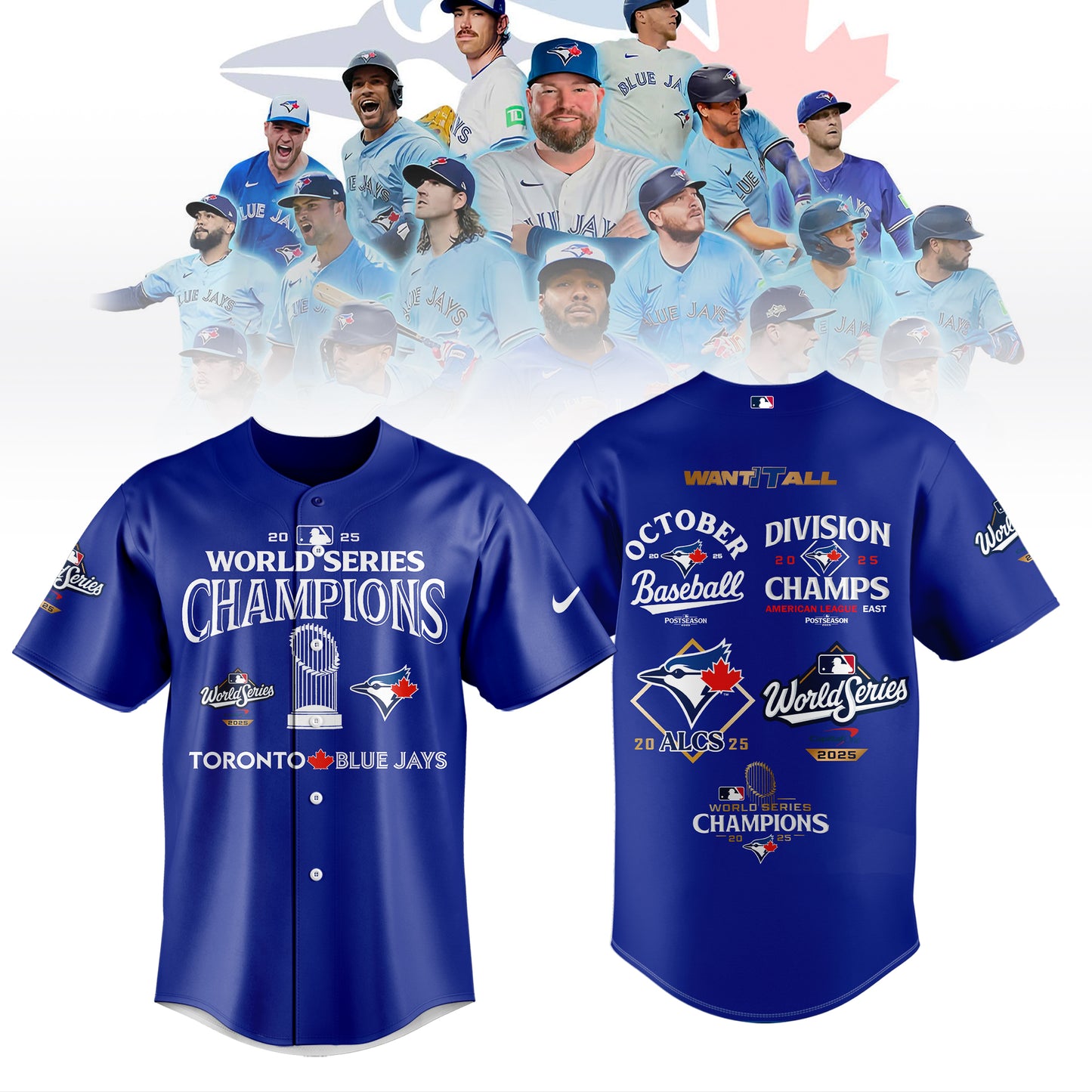 Limited Edition Toronto Blue Jays World Series Champions 2025 Combo Jersey