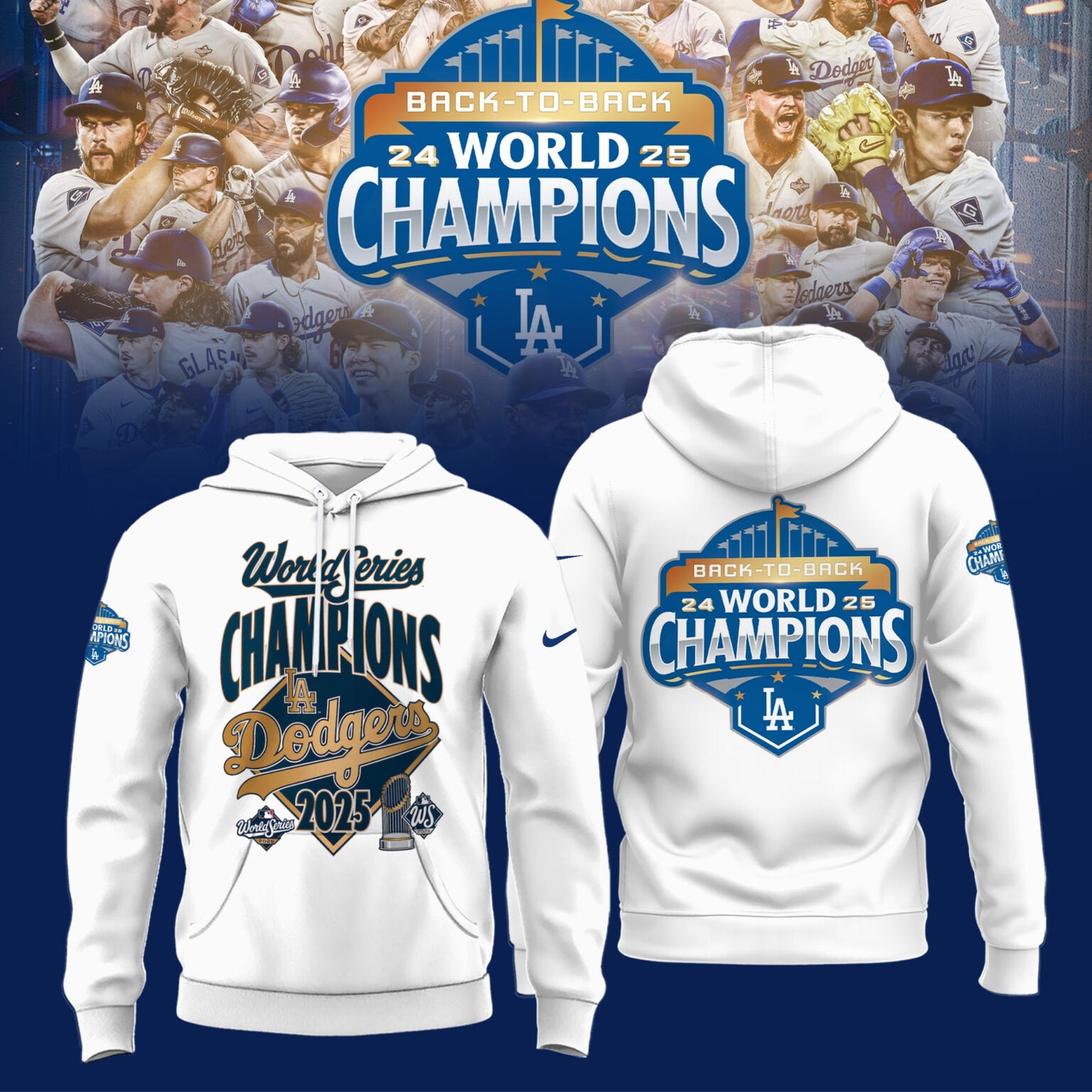 LA Dodgers – 2025 World Series Champions Limited Edition Combo Hoodie