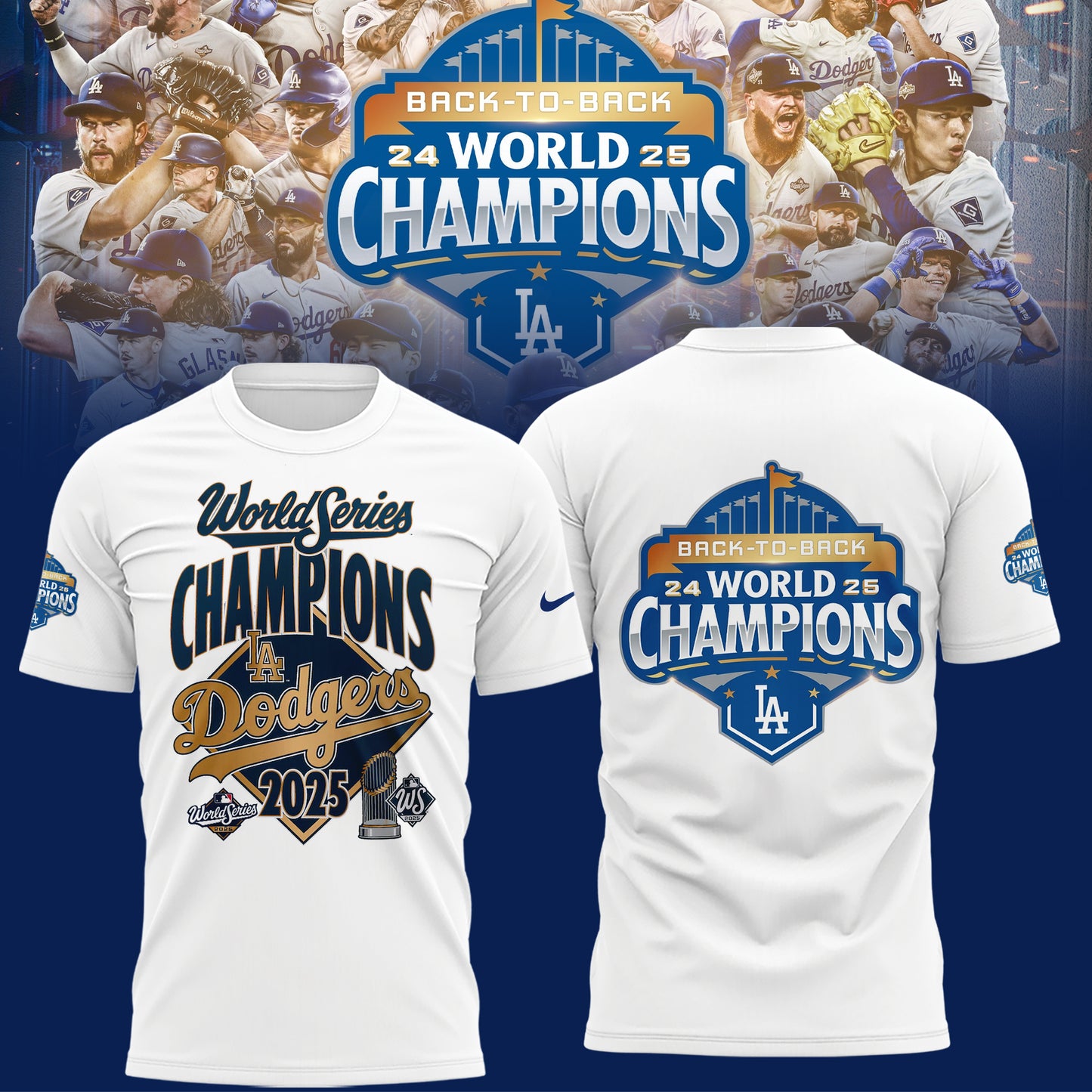 LA Dodgers – 2025 World Series Champions Limited Edition Combo T-Shirt