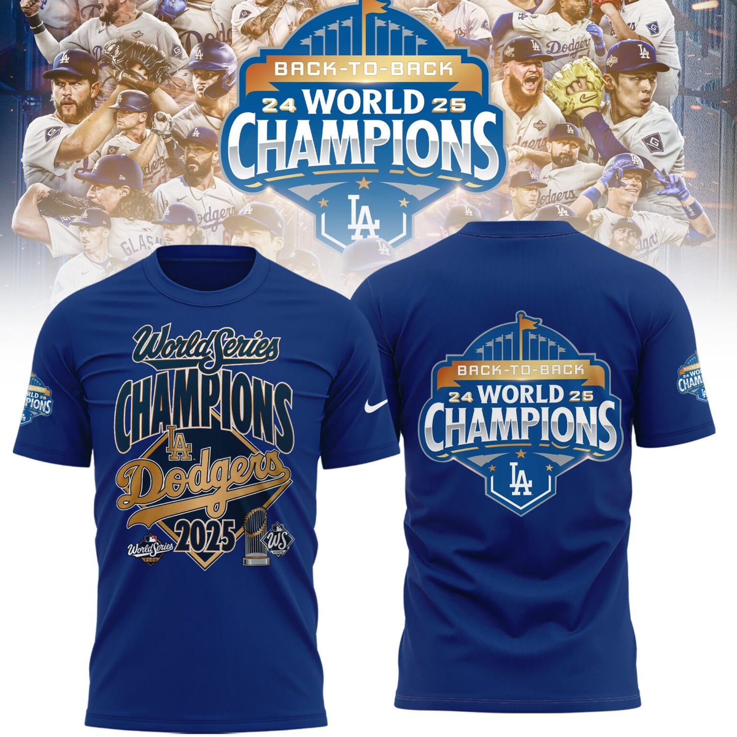 LA Dodgers – 2025 World Series Champions Limited Edition Combo T-Shirt
