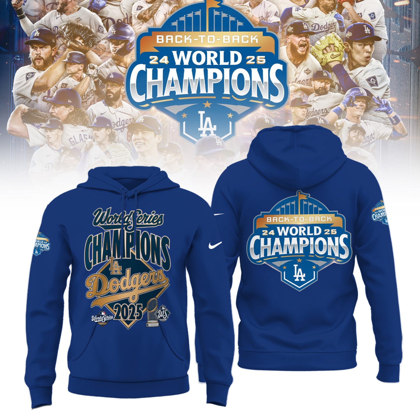LA Dodgers – 2025 World Series Champions Limited Edition Combo Hoodie